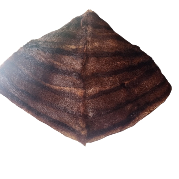 Vintage Elegance In Furs By Eunice Brown Striped Mink Fur Stole - Picture 3 of 5